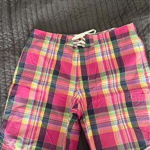 Polo plaid swim trunks